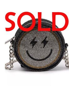 SOLD😊👜✨Skinnydip London Smile Hot Fix Mini Crossbody Bag Bling Retro Emoji😊